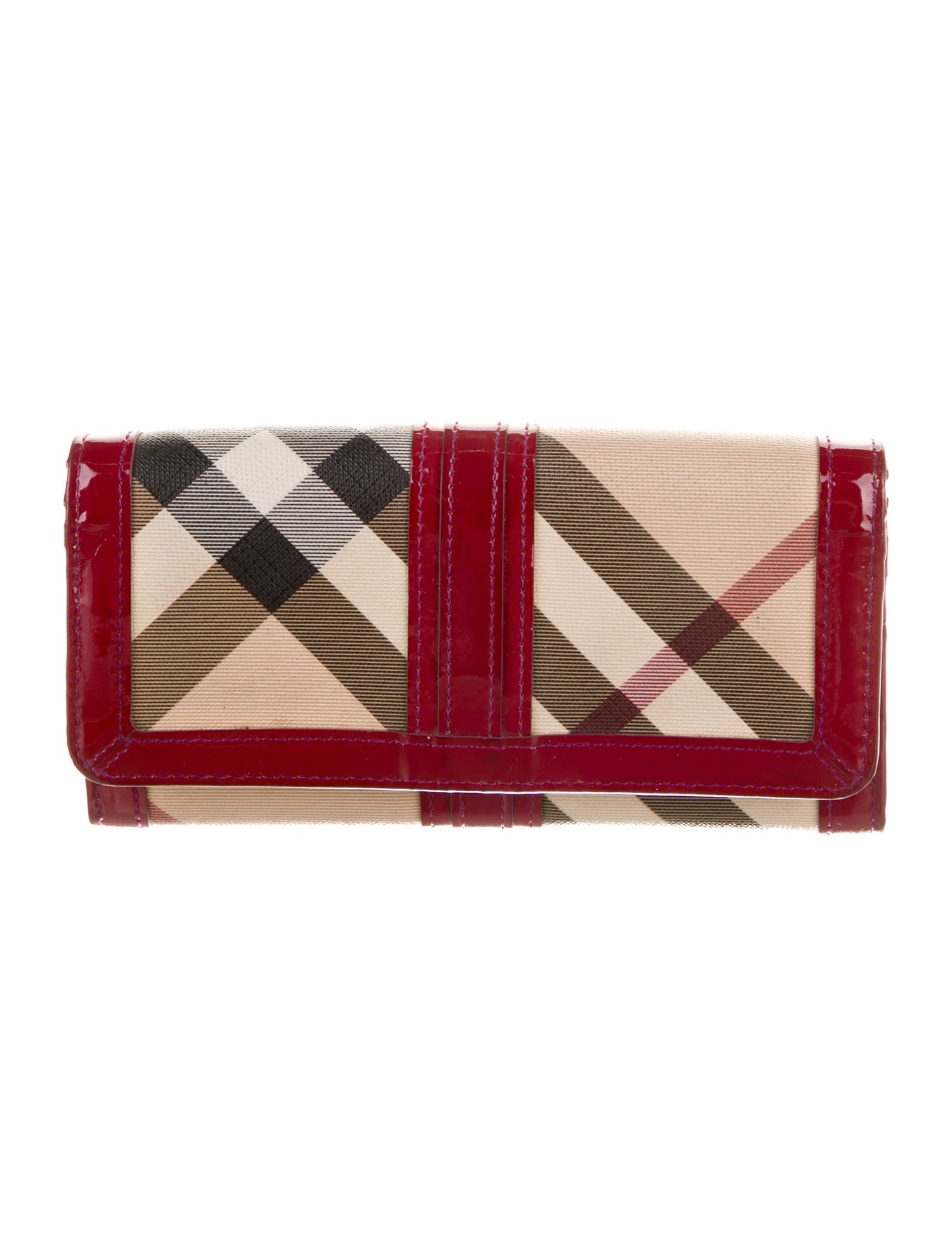 Burberry Penrose Continental Nova Check Pattern Continental Wallet