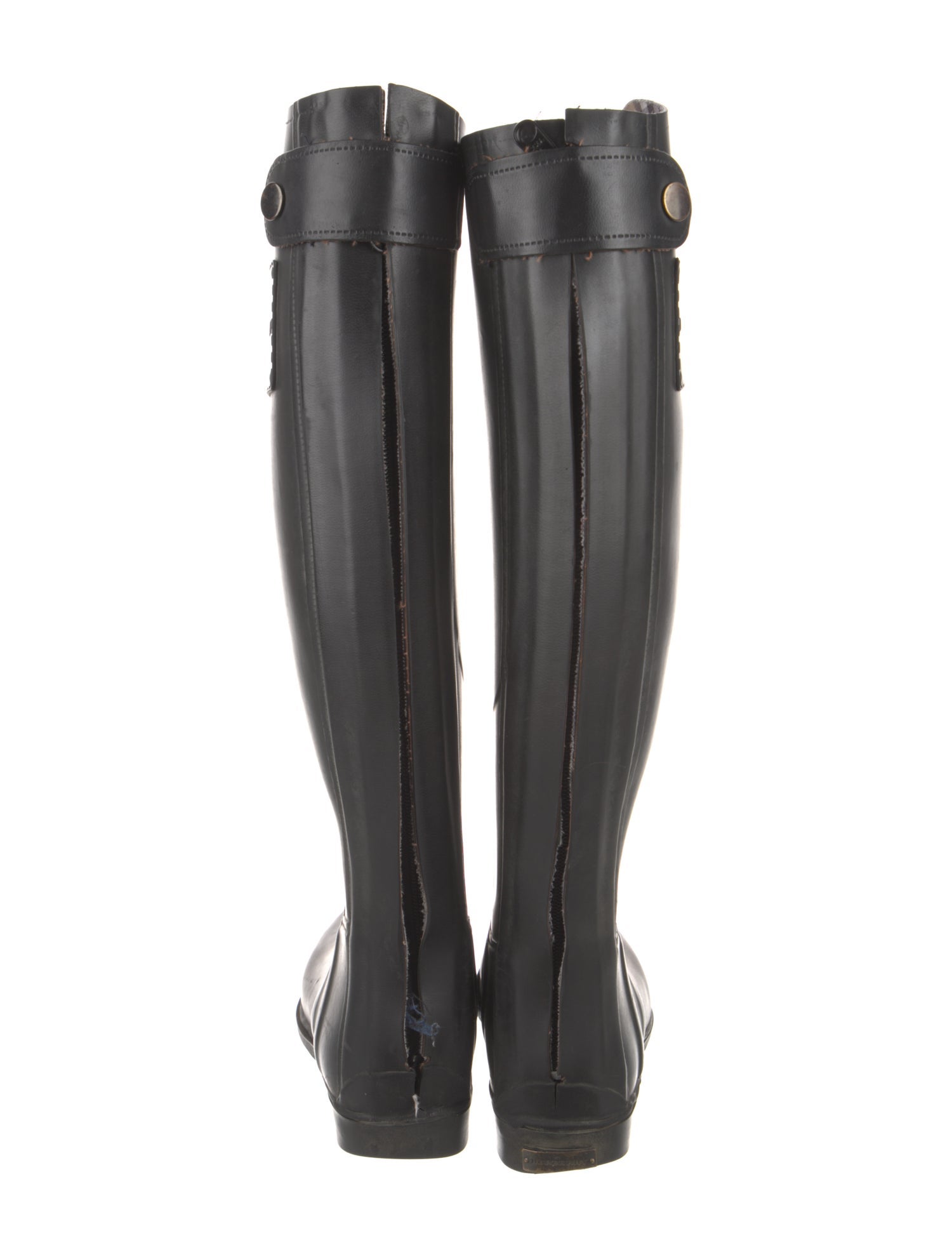 Burberry Nova Check Pattern Rubber Rain Boots