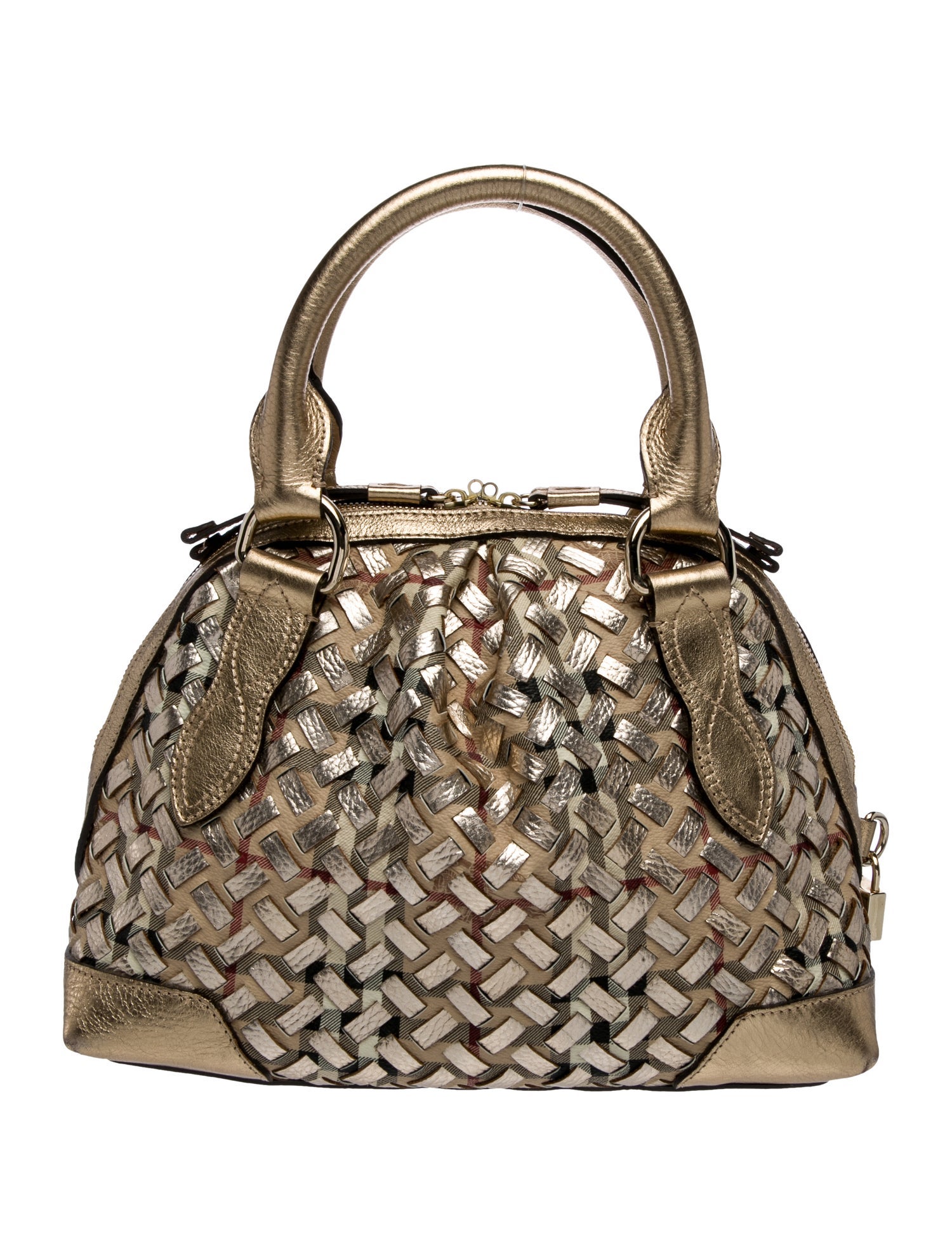 Burberry Haymarket Check Top Handle Bag