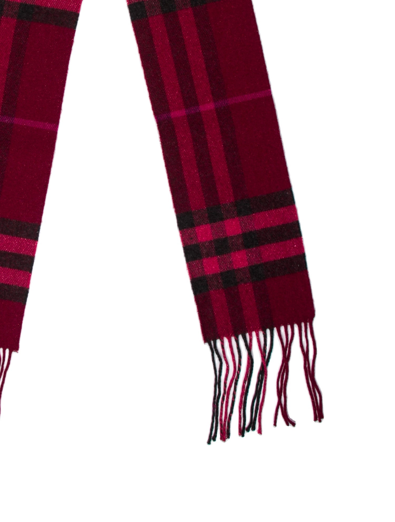 Burberry Cashmere Plaid Print Scarf