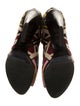 Burberry Printed Cutout Accent Lace-Up Boots