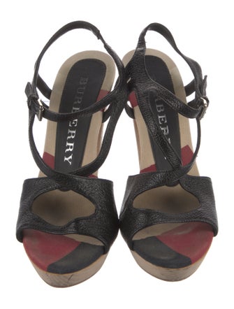 Burberry Leather Slingback Sandals