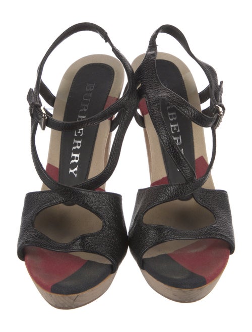 Burberry Leather Slingback Sandals