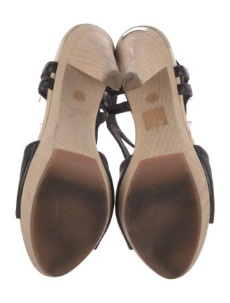 Burberry Leather Slingback Sandals
