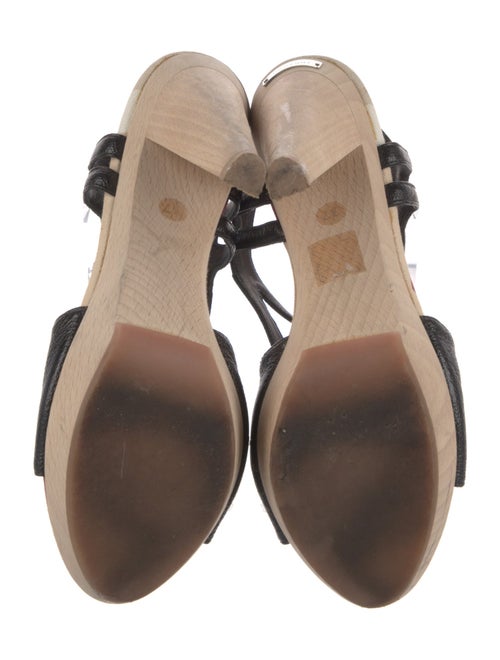 Burberry Leather Slingback Sandals