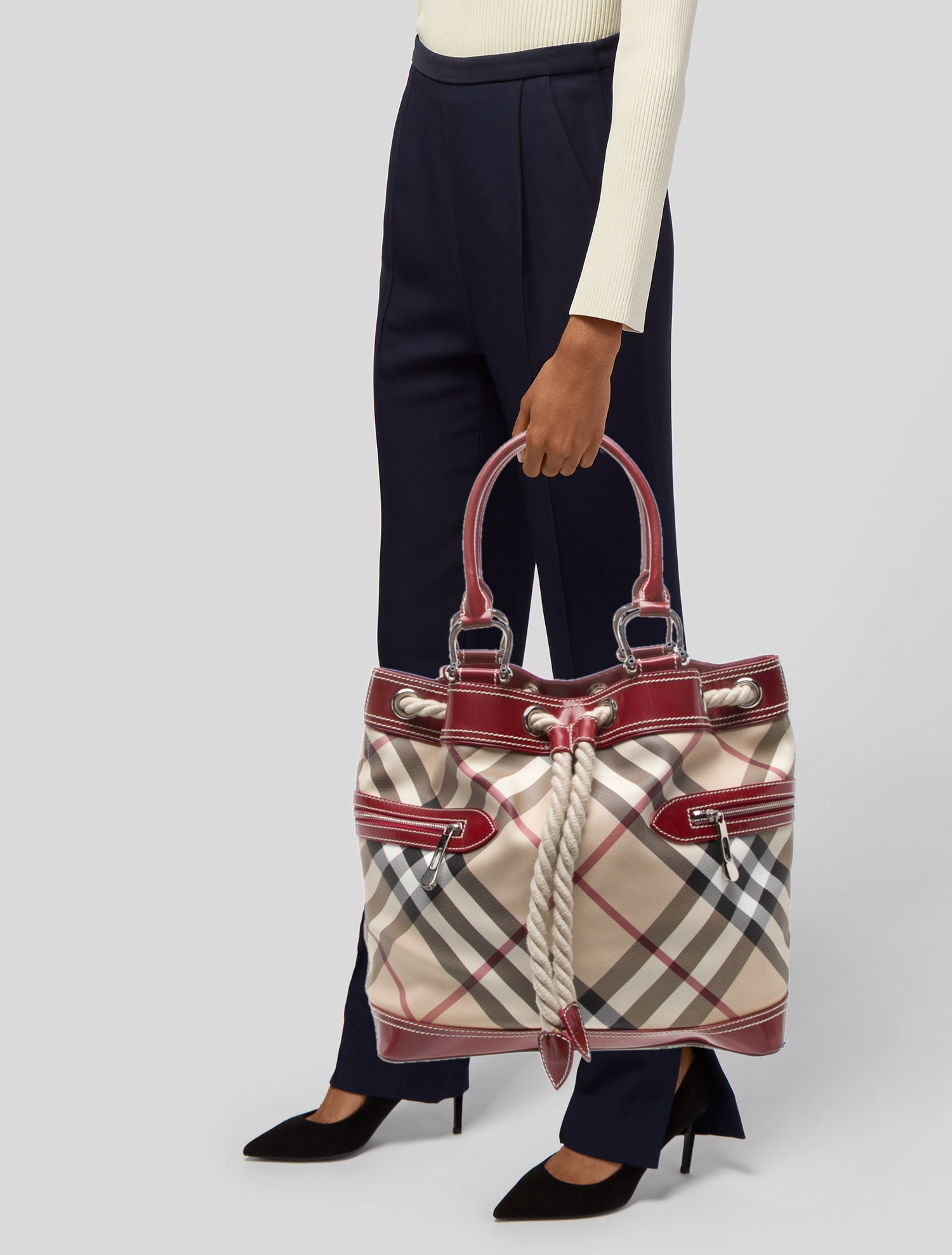Burberry Nova Check Bucket Bag