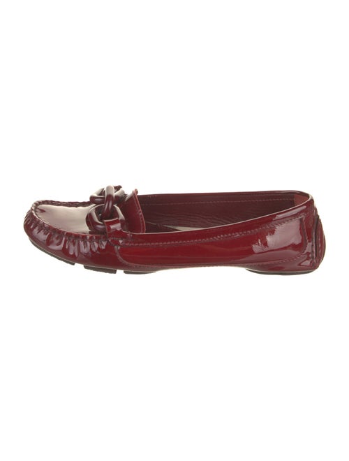 Burberry Patent Leather Chain-Link Accents Flats
