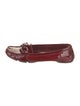Burberry Patent Leather Chain-Link Accents Flats