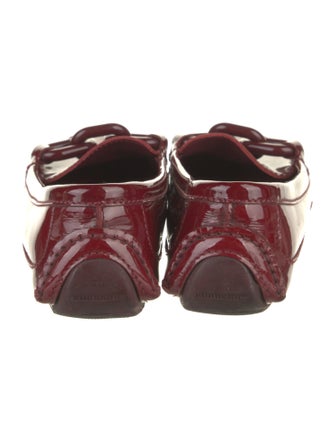 Burberry Patent Leather Chain-Link Accents Flats