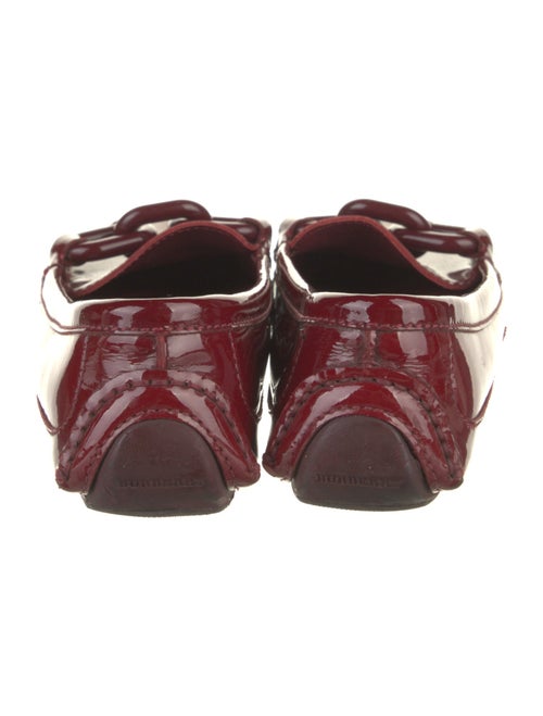 Burberry Patent Leather Chain-Link Accents Flats