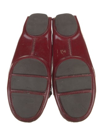 Burberry Patent Leather Chain-Link Accents Flats