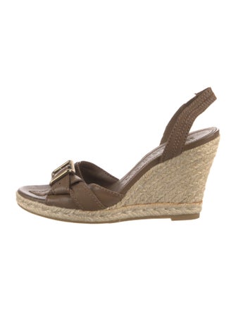 Burberry House Check Pattern Leather Espadrilles