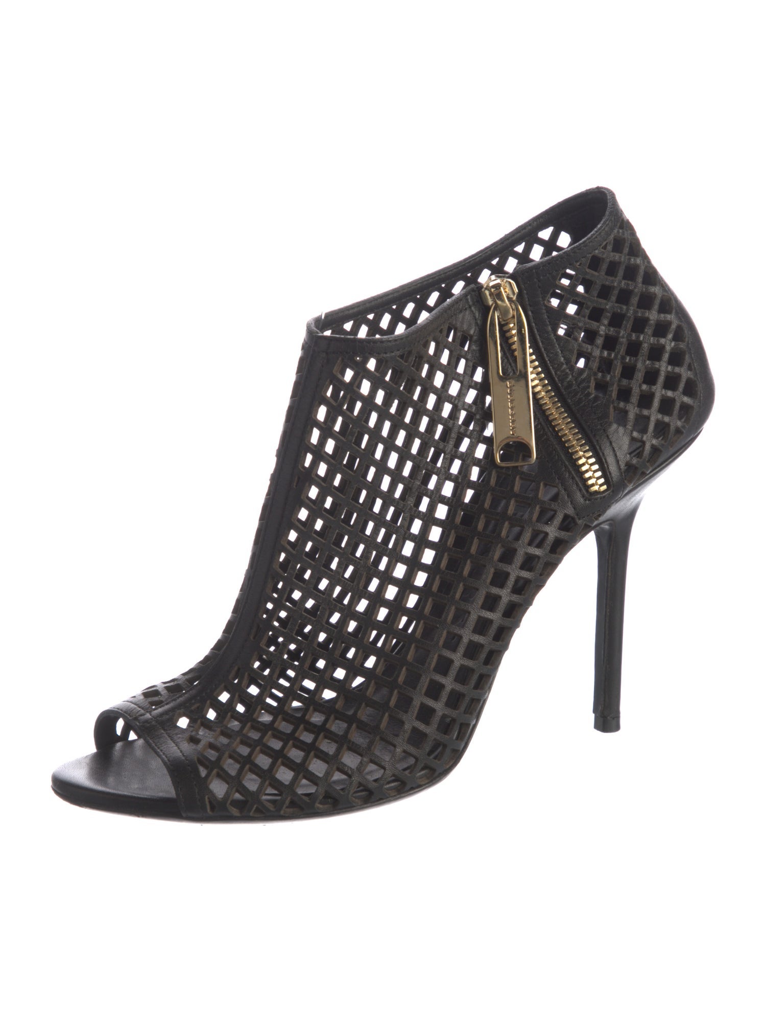 Burberry Leather Lasercut Accents Pumps