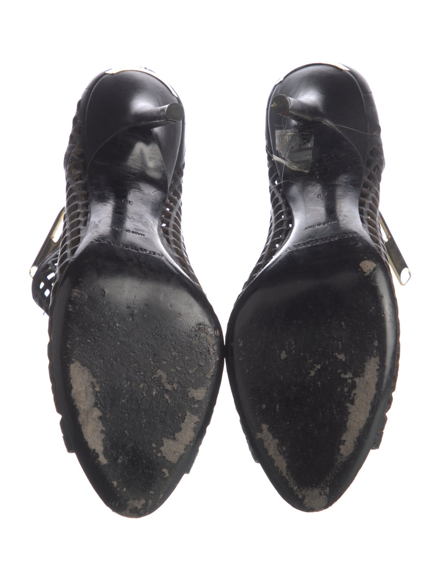 Burberry Leather Lasercut Accents Pumps