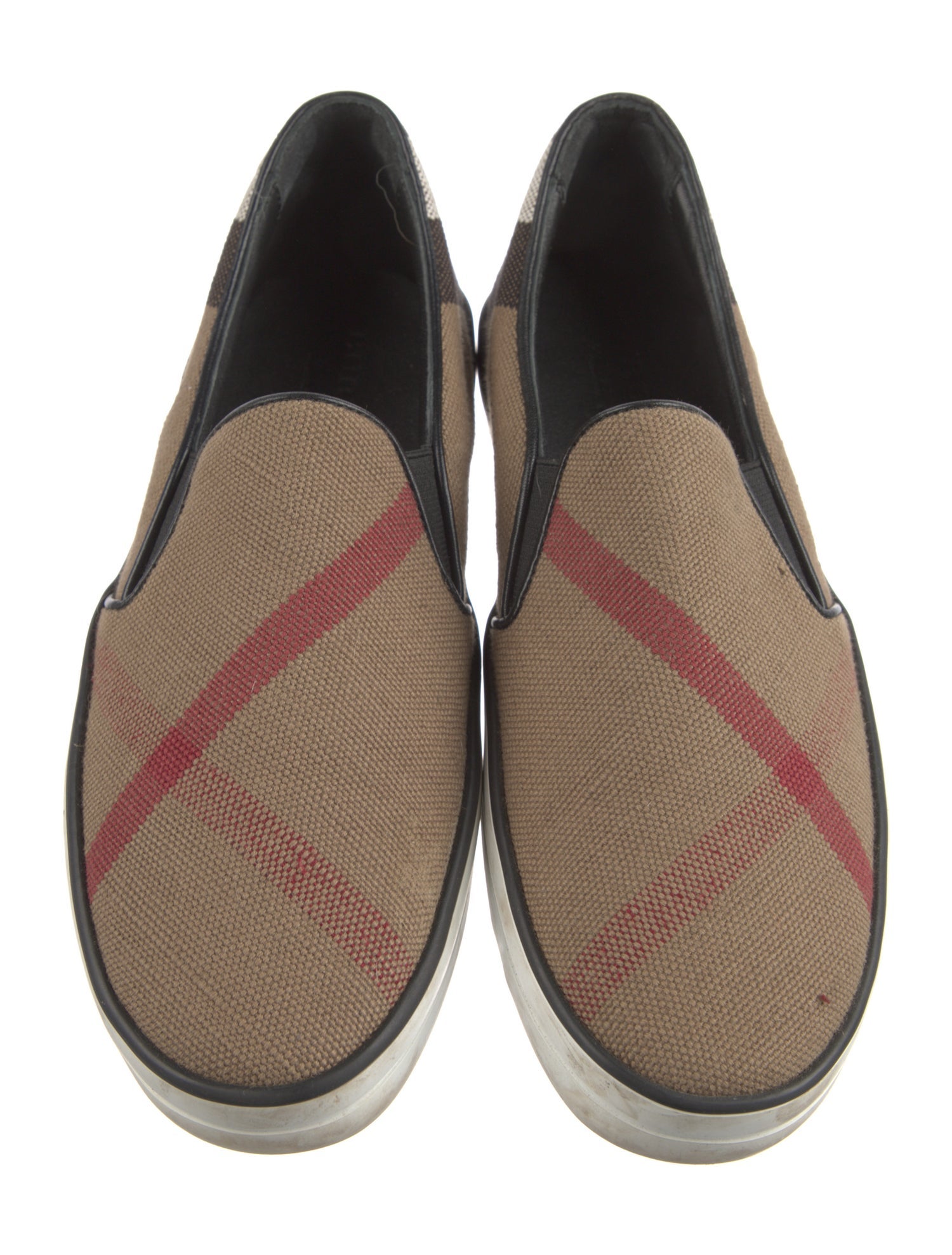 Burberry House Check Pattern Canvas Loafers
