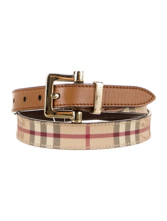 Burberry Haymarket Check Pattern Belt