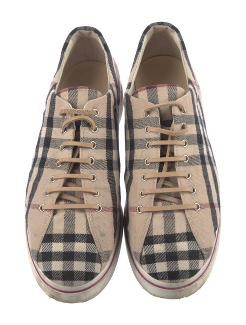 Burberry Nova Check Pattern Canvas Sneakers