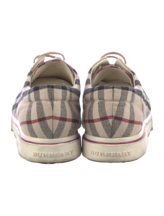 Burberry Nova Check Pattern Canvas Sneakers