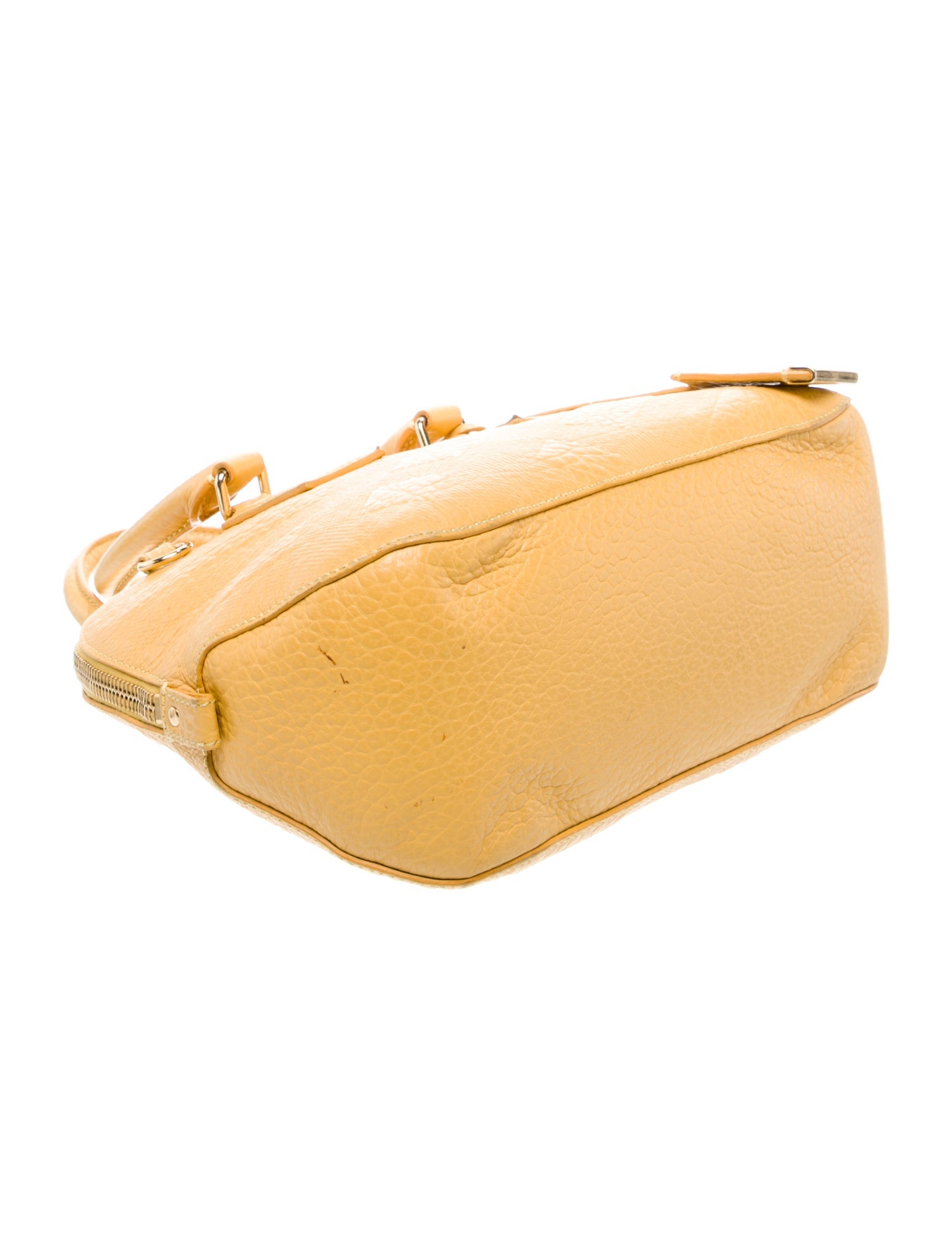 Burberry Leather Calf Grain Leather Handle Bag