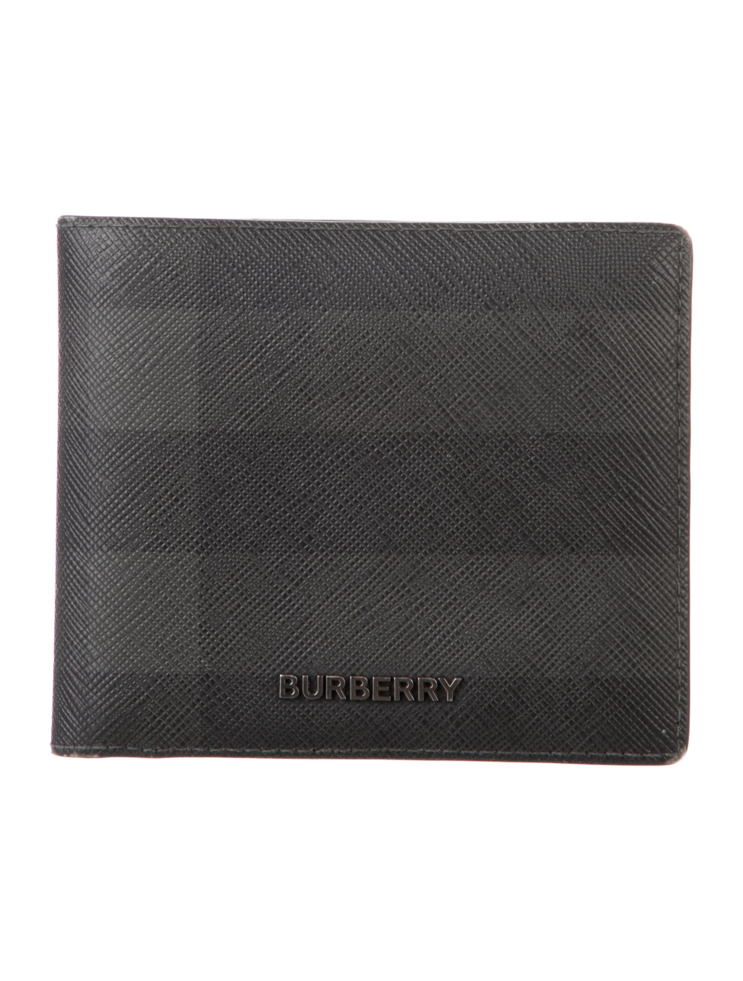 Burberry Leather Striped Bifold Wallet