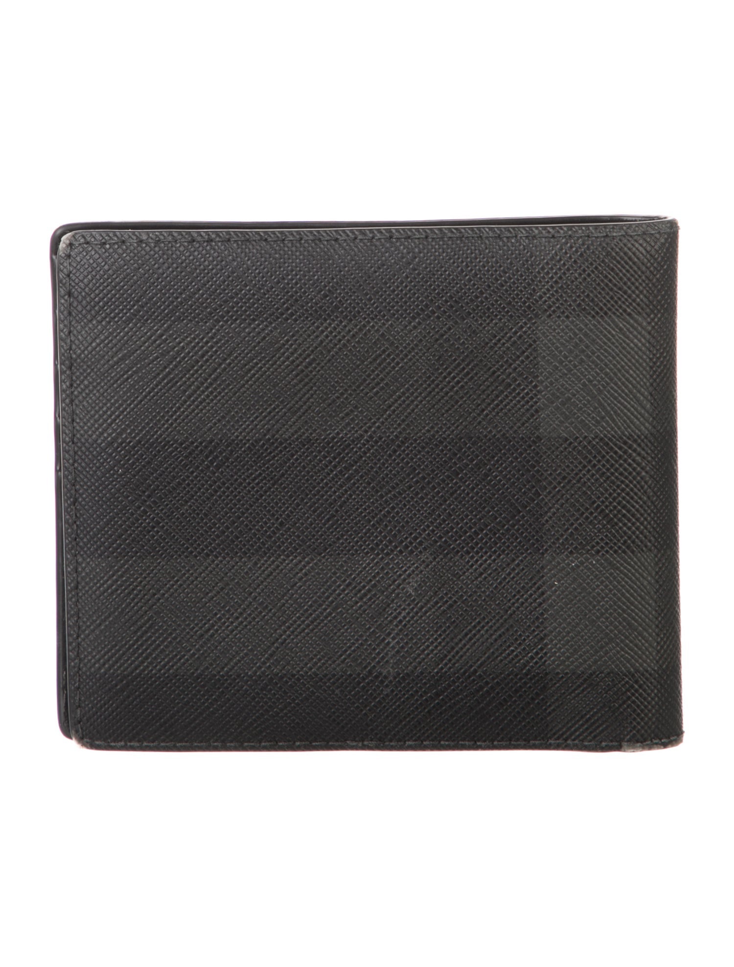 Burberry Leather Striped Bifold Wallet