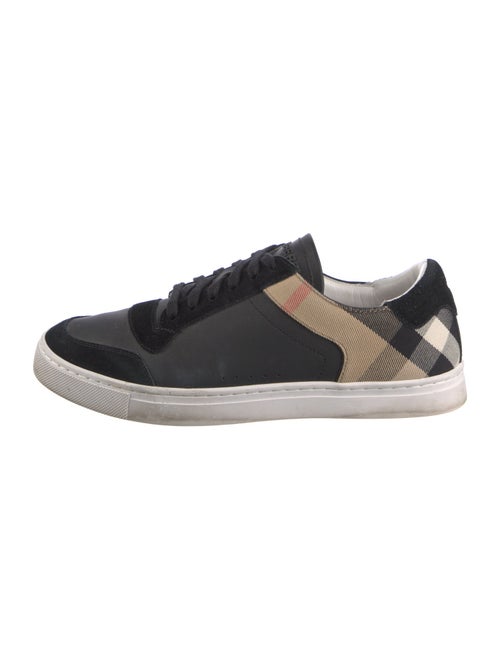 Burberry Exploded Check Pattern Leather Sneakers