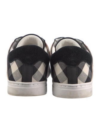 Burberry Exploded Check Pattern Leather Sneakers
