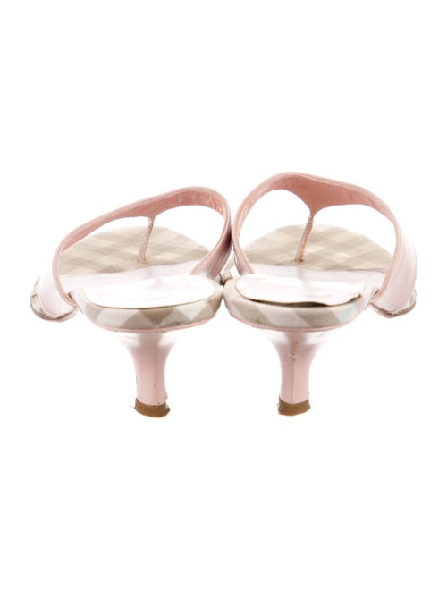 Burberry Nova Check Pattern Leather Slides