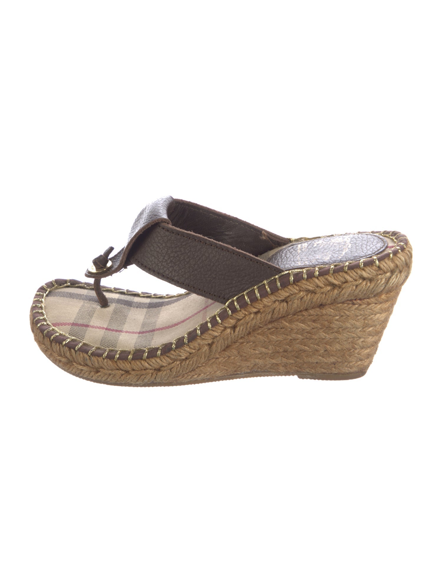 Burberry Vintage Leather Espadrilles