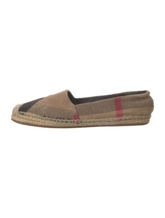 Burberry Nova Check Pattern Canvas Espadrilles