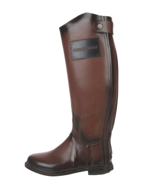 Burberry Rubber Colorblock Pattern Rain Boots