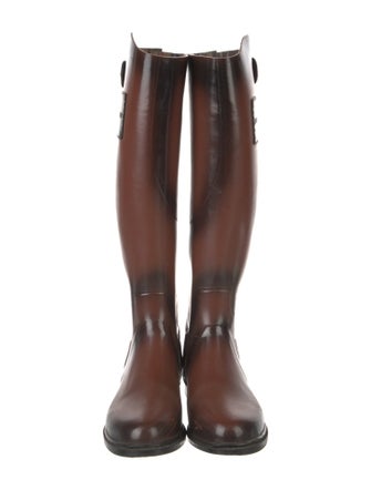 Burberry Rubber Colorblock Pattern Rain Boots
