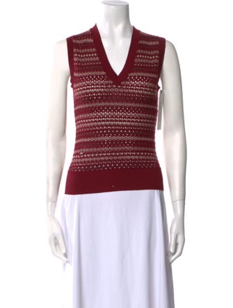 Burberry Striped V-Neck Sweater