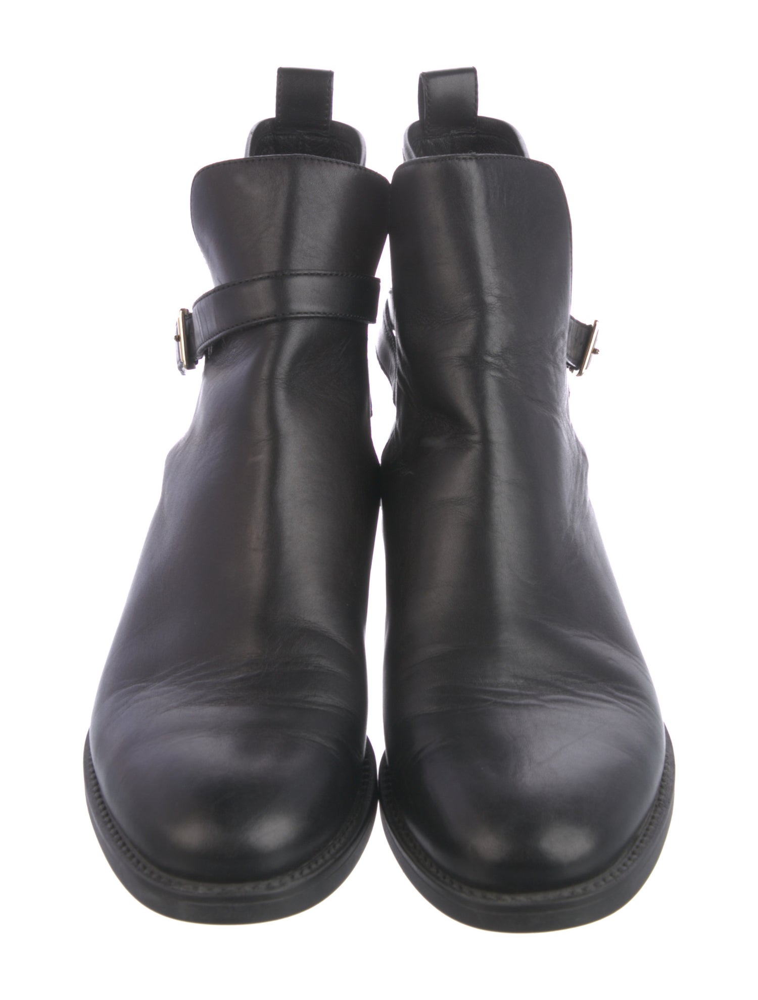 Burberry Nova Check Pattern Leather Chelsea Boots