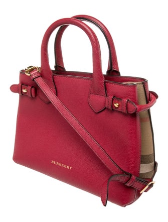 Burberry Leather Top Handle Bag
