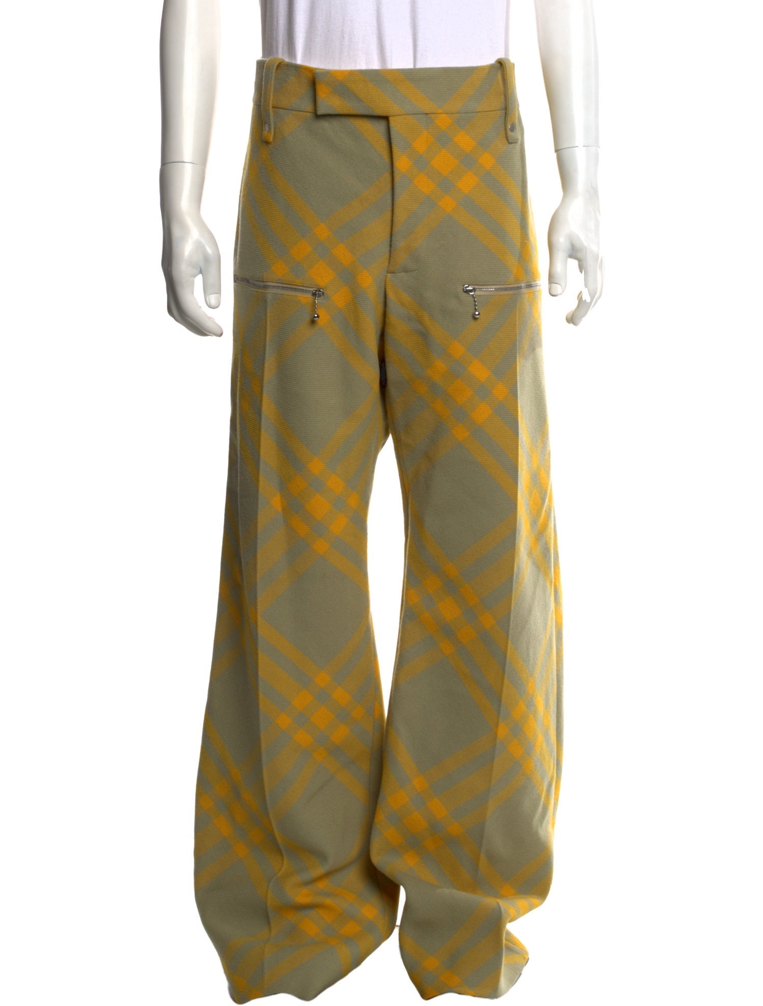 Burberry Virgin Wool Plaid Print Suit Vest