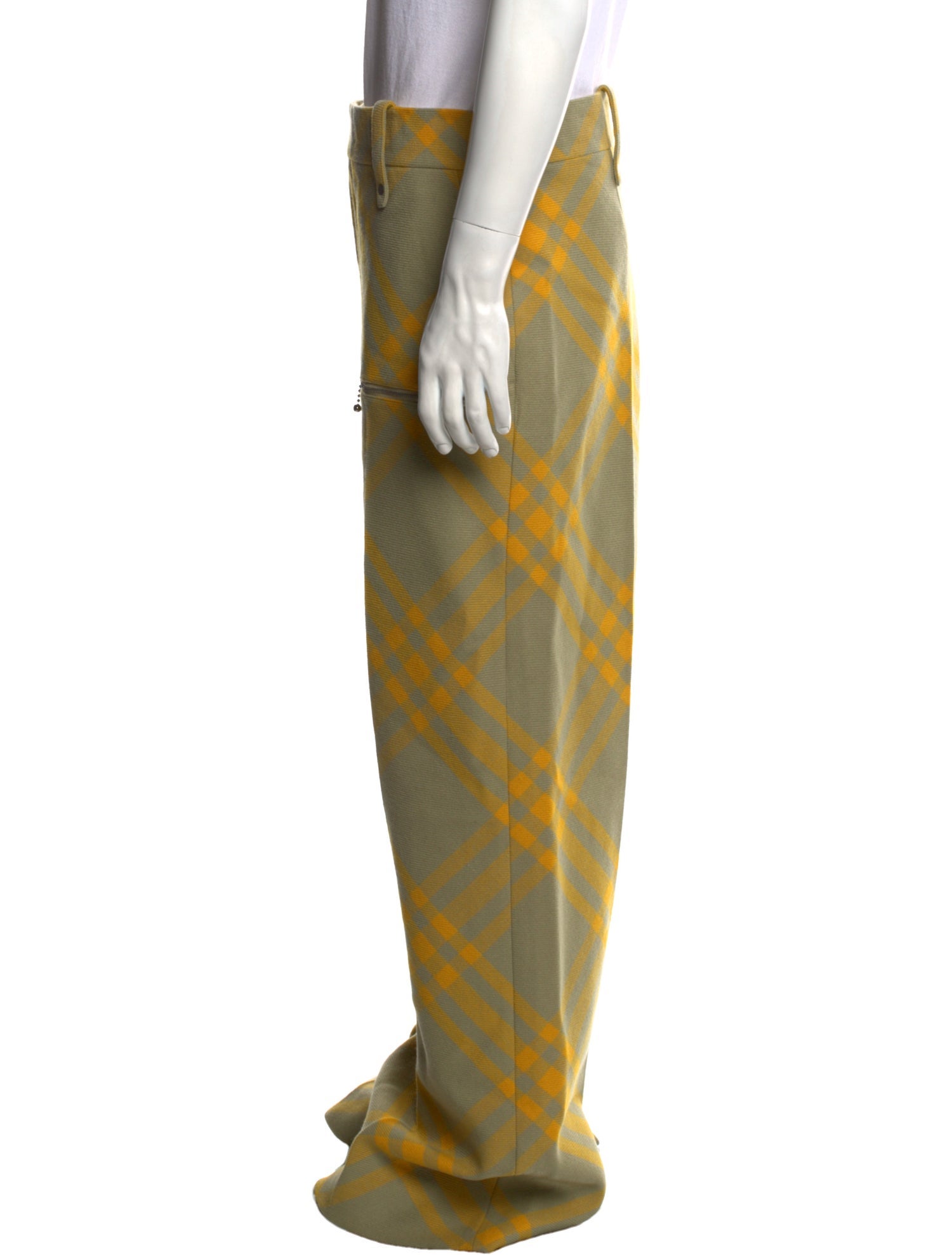 Burberry Virgin Wool Plaid Print Suit Vest