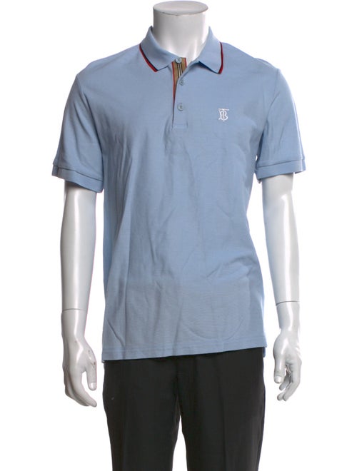 Burberry Nova Check Pattern Crew Neck Polo Shirt