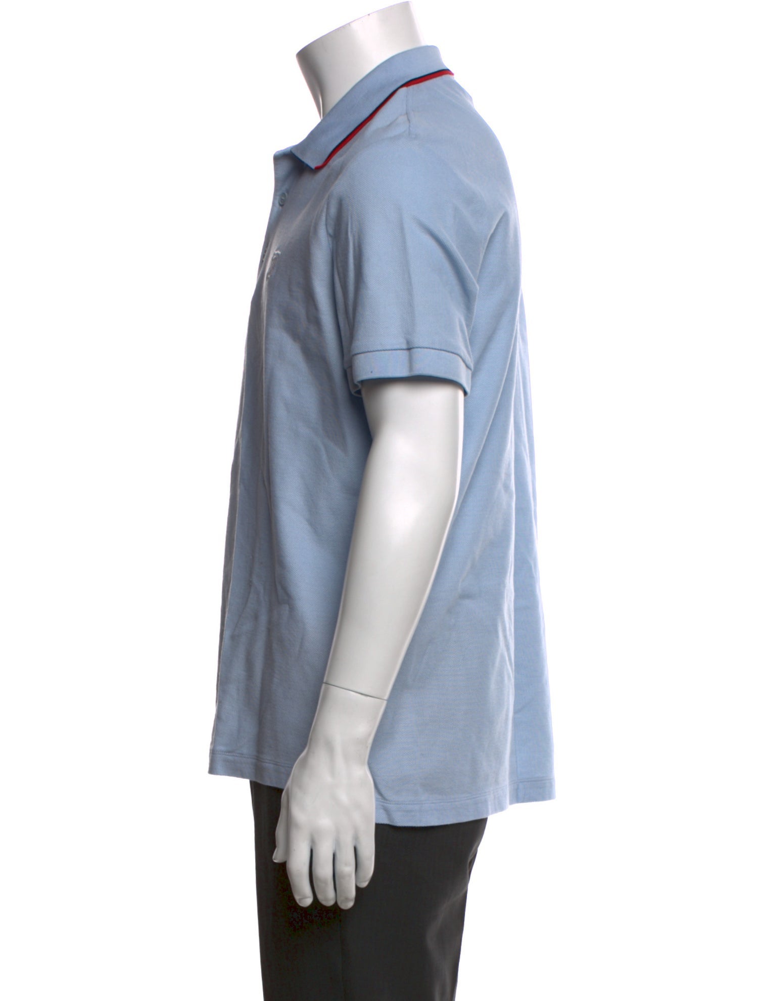 Burberry Nova Check Pattern Crew Neck Polo Shirt