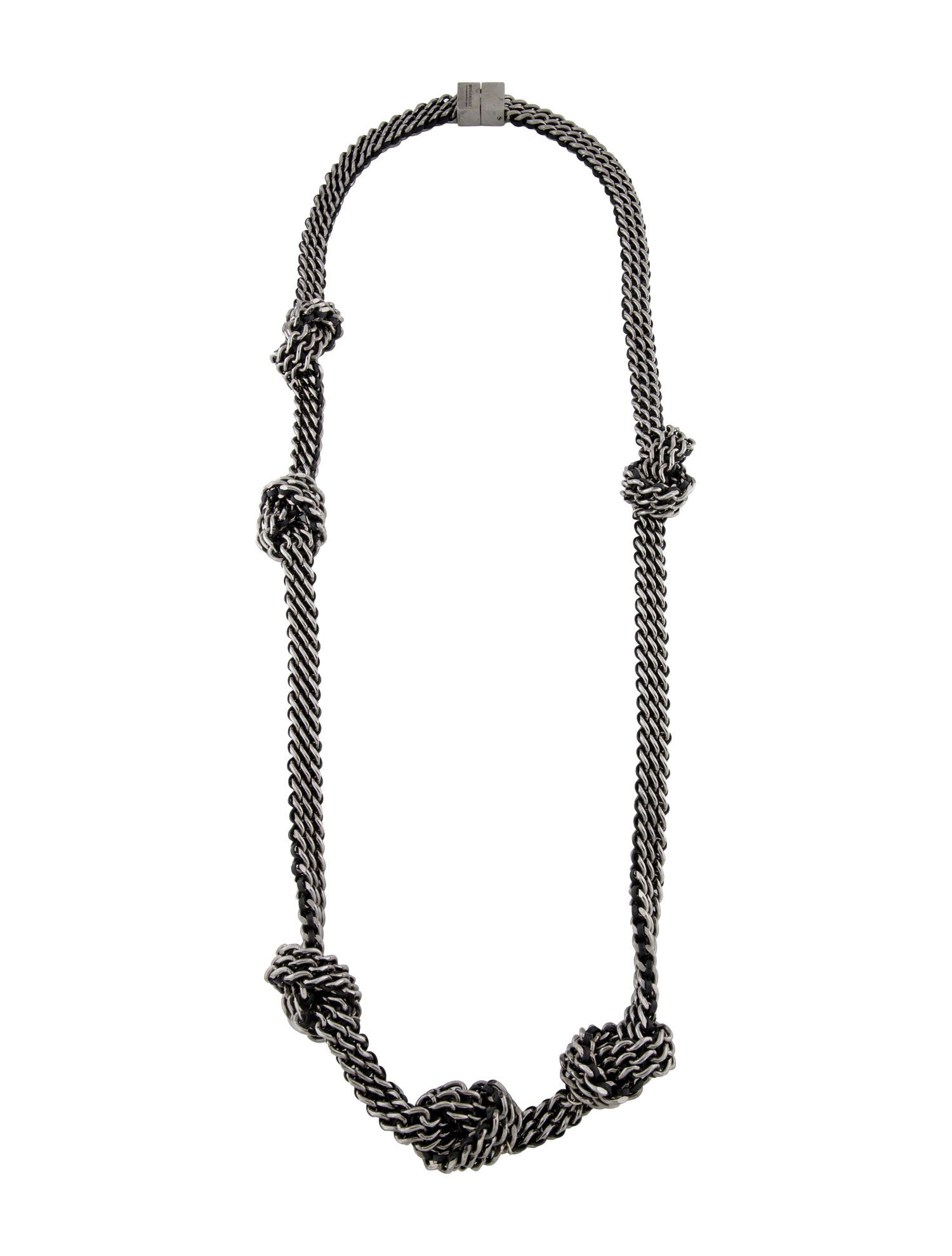 Burberry Leather Knotted Chain Necklace