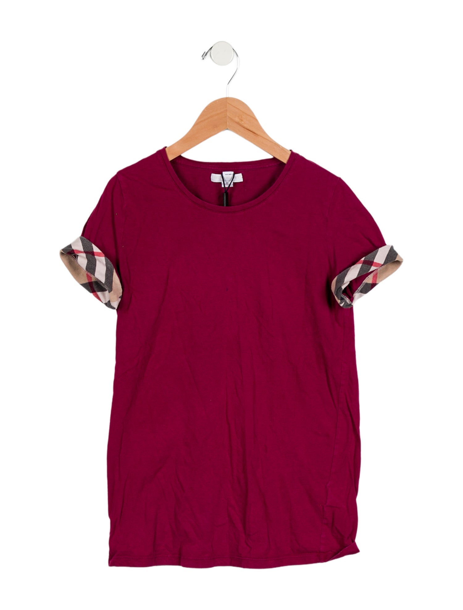 Burberry Girls' Solid Short Sleeve Top