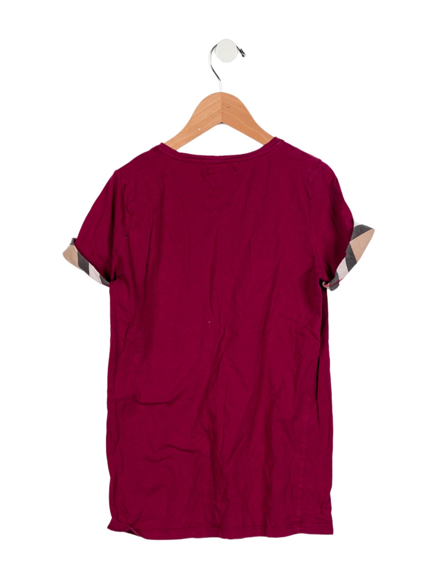 Burberry Girls' Solid Short Sleeve Top