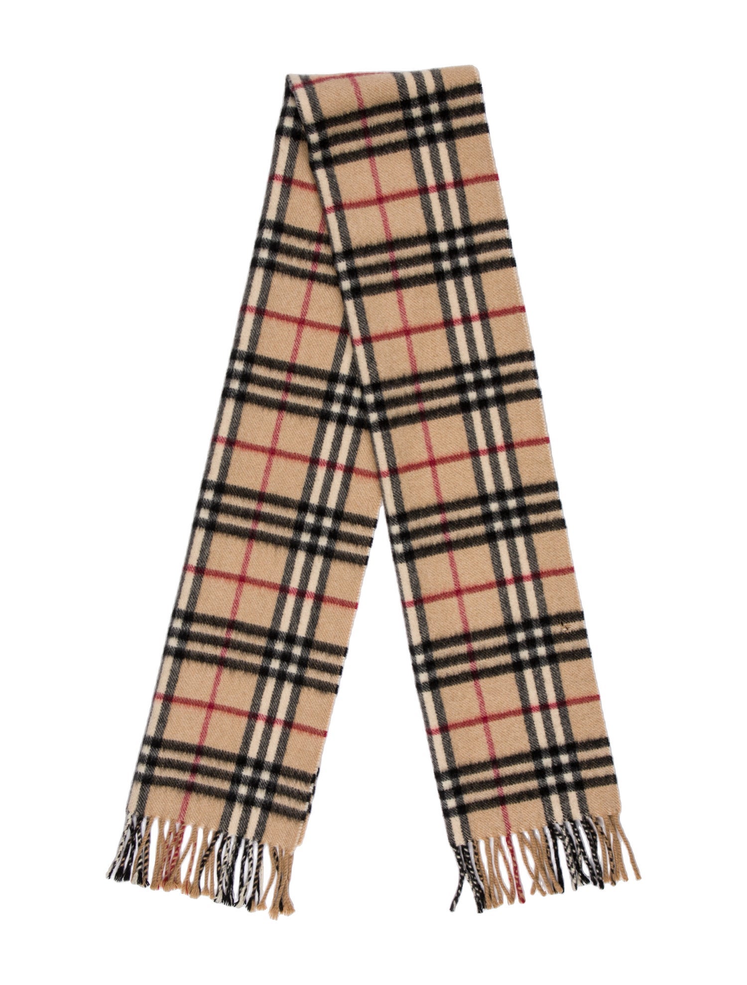 Burberry Cashmere Plaid Print Scarf