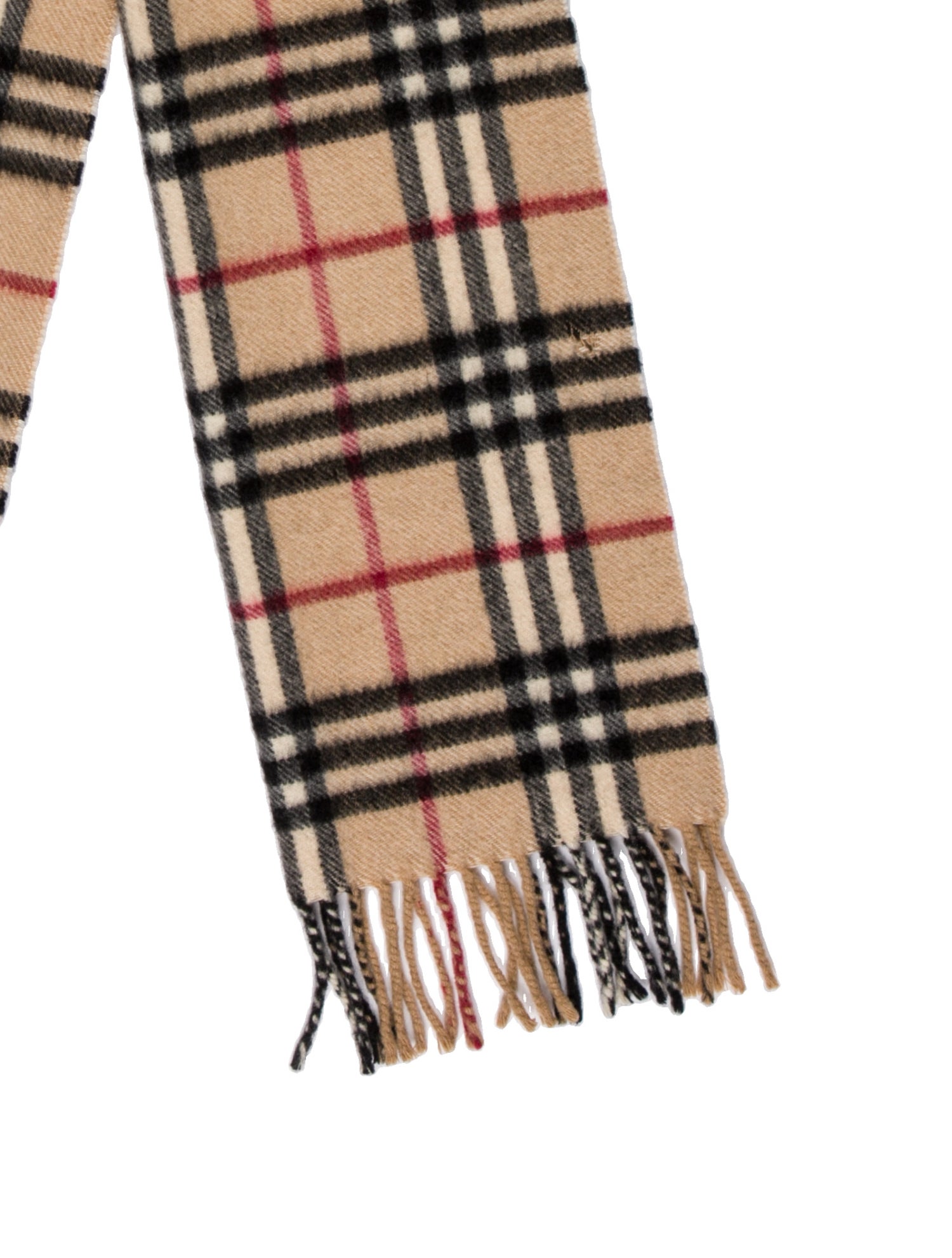 Burberry Cashmere Plaid Print Scarf