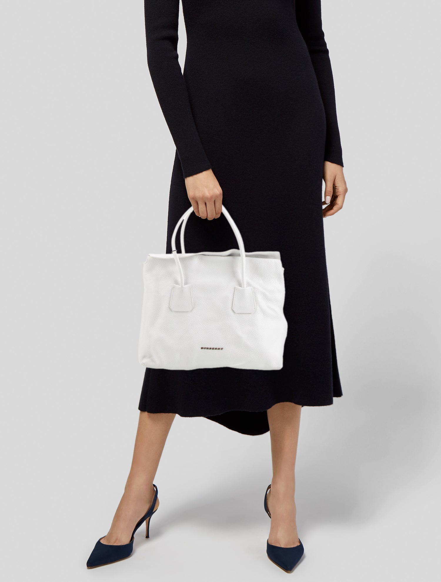 Burberry Leather Top Handle Bag