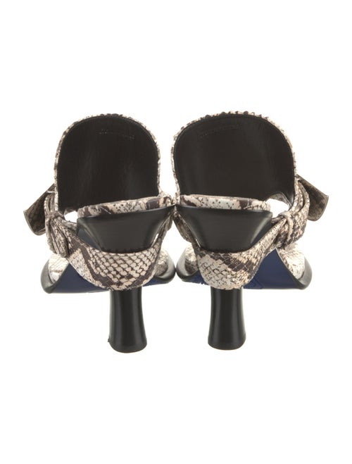 Burberry Embossed Leather Animal Print Slides