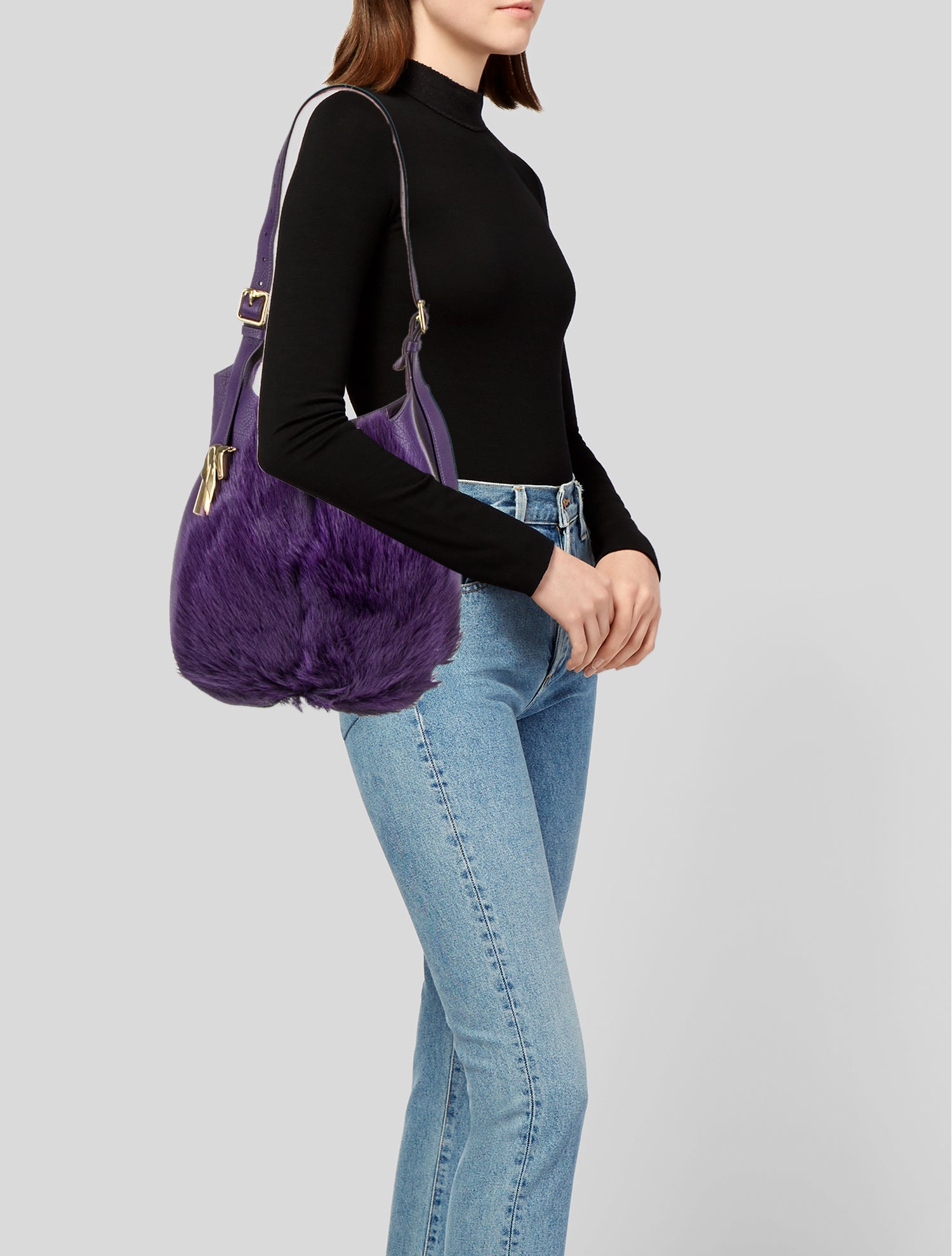 Burberry Leather Bucket Bag