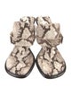 Burberry Snakeskin Animal Print Slides
