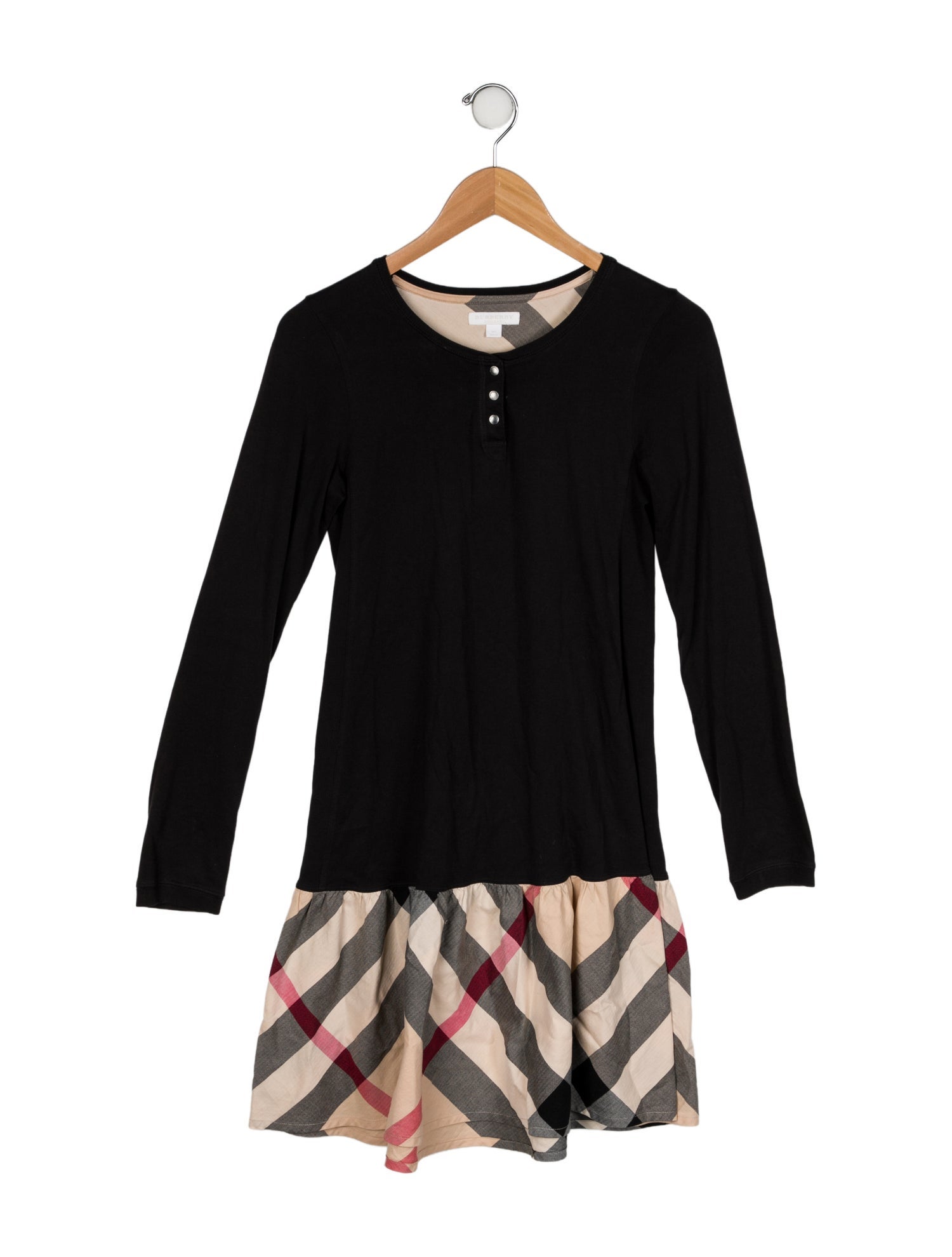 Burberry Girls' Pattern Printed Long Sleeve Casual Dress