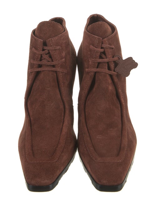 Burberry Suede Lace-Up Boots